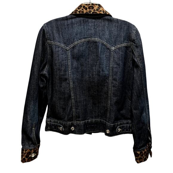 Y2K Joluka Denim & Animal Print Denim Jacket - Size Small - Picture 2 of 3